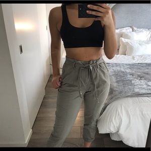 Green Paperbag Pants